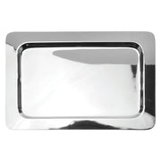 Serving Tray Silver Stainless Steel - 13" L x 9" W x 3/4" H by HUBERT – 13" x 9" x 0.8", Stainless Steel, Silver, Model TR08011188