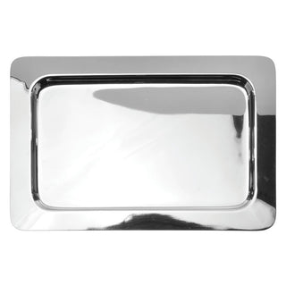 Serving Tray Silver Stainless Steel - 13" L x 9" W x 3/4" H by HUBERT – 13" x 9" x 0.8", Stainless Steel, Silver, Model TR08011188