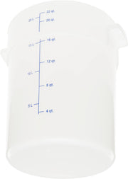 Carlisle FoodService Products 22 Quart (Pack of 6) / 6 / White Storage & Transport