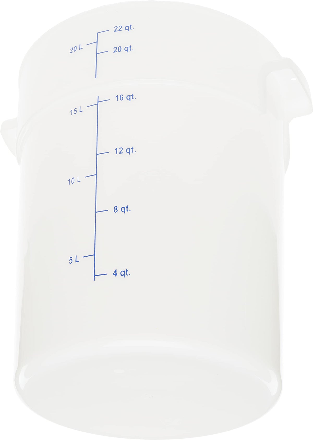 Carlisle FoodService Products 22 Quart (Pack of 6) / 6 / White Storage & Transport
