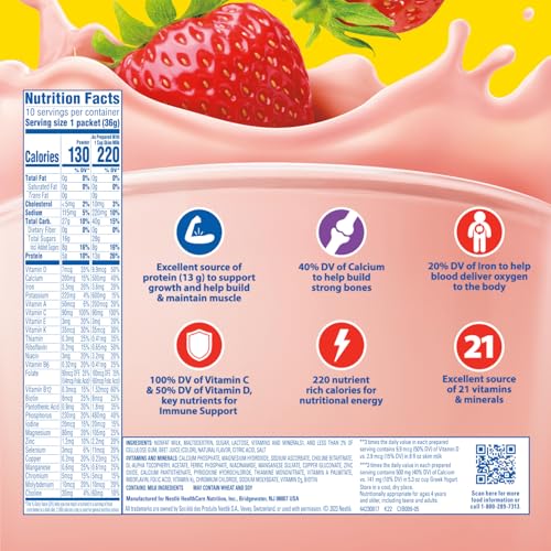 Carnation Breakfast Essentials Strawberry Sensation / 1.26 Ounce (Pack of 60) / 6 Chocolate Drink Mixes