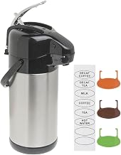 HUBERT Airpot Coffee Dispenser with Lever Lid, Thermal 2.5 Liter