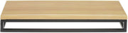 HUBERT Black Display Riser with Butcher Block Top - 3 1/5" H