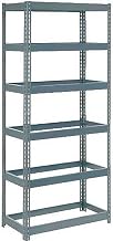 Global Industrial Extra Heavy Duty Shelving 36" W x 12" D x 72" H with 6 Shelves, No Deck, Gray