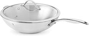 HENCKELS Aragon 12.5-inch Stainless Steel Wok with Lid