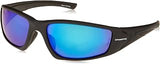 Radians RPG Crossfire Safety Glasses Polarized HD Blue Mirror Lens Matte Black Frame