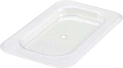 Winco Clear Ninth Size Solid Food Pan Cover | Dishwasher safe, BPA-free, Secure seal, Foodservice, Great for Steam Tables, Buffets and Food Preparation