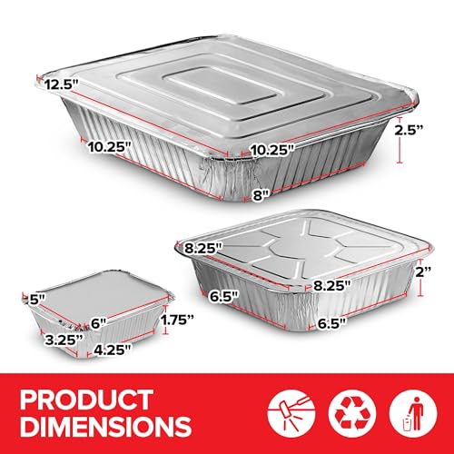 Stock Your Home Assorted 40 Pack w/ Lids / Red / With Lids Disposable Cookware