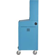 Mobile Security LCD Computer Cabinet Enclosure by Global Industrial – Alloy Steel, Blue, Model 239115BLA