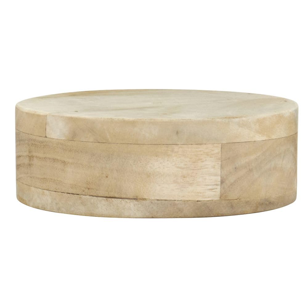 Round Mango Wood Riser - 6" Dia x 2" H by HUBERT – Wood, Natural