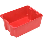 Molded Fiberglass Nest and Stack Tote 780608-5280 - 25-1/4" x 18" x10" by MFG Tray – Polyester, Red, Pack of 5, Model 7806085280