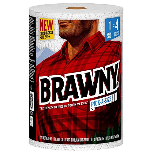 Brawny 1 / 1 Rolls (240 Sheets each) / White Paper Towels