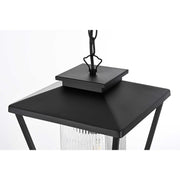 Gaul One Light Outdoor Pendant Black by Lighting Design – Iron, Black, Model OD306H14BK