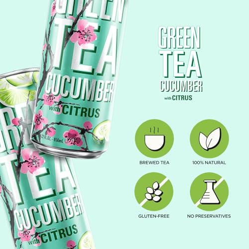 AriZona Green Tea with Cucumber and Citrus / 22 Fl Oz (12 Pack) / 12 Iced Tea