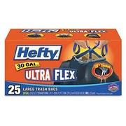 Hefty 25 Count (Pack of 1) / Silver/Black / 30.0 gallons Trash Bags