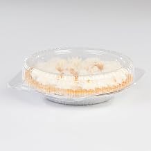 Detroit Forming LBH-881 Clear Circular OPS Plastic Hinged Locking Lid Food Pie Container, 8" Diameter | 100/Case