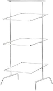 G.E.T. Enterprises IR-707C 12" Chrome Square 3-Tier Basket Stand, 31" Tall, Iron Chrome Plated