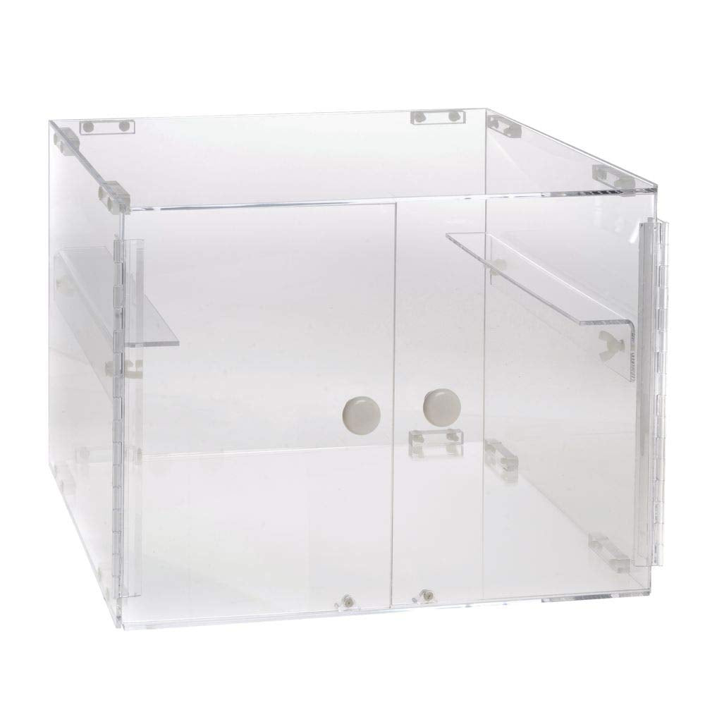 Stackable Countertop Display Case 2-Tier Rectangular Clear Acrylic - 19" L x 15 1/4 W x 14 1/2 H by HUBERT – Plastic, Clear, Model 191538024894