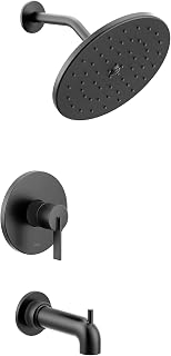 Moen UT3363EPBL Cia M-CORE 3-Series Eco-Performance 1-Handle Tub and Shower Trim Kit, Valve Required, Matte Black