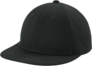 Sport-TEK Unisex Pro-Cut Stretch-Tek Cap | Breathable Fitted Hat for Men & Women with Moisture Wicking Sweatband Black