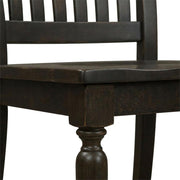 Rubberwood Solid Wood Side Chair with Slat Back by Starlight Canyon Home – Solid + Manufactured Wood, Black