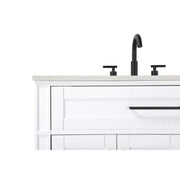 36" Single Bathroom Vanity in Honey White by Elegant Kitchen and Bath – unspecified, Aluminum, White, Model VF82536WH