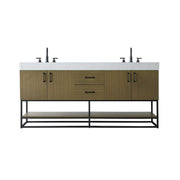 Caroline Bathroom Vanity Chestnut Brown by Lighting Design – Wood, Chestnut Brown, Model VF29272DMCB