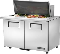 True Refrigeration TSSU-48-18M-B-ADA 48" Mega Top Sandwich Unit - Holds (18) 1/6-Pans, 2-Doors, ADA, Each