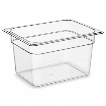 1/2 Size Polycarbonate Food Pan by Glownary – 1/2 Size, 8.0 quarts, Polycarbonate, Clear, Model 247fp128cl