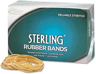 Alliance Rubber Company Rubber bands, Size 18, 1-Lb.,3"x1/16", 1900/BX, Natural