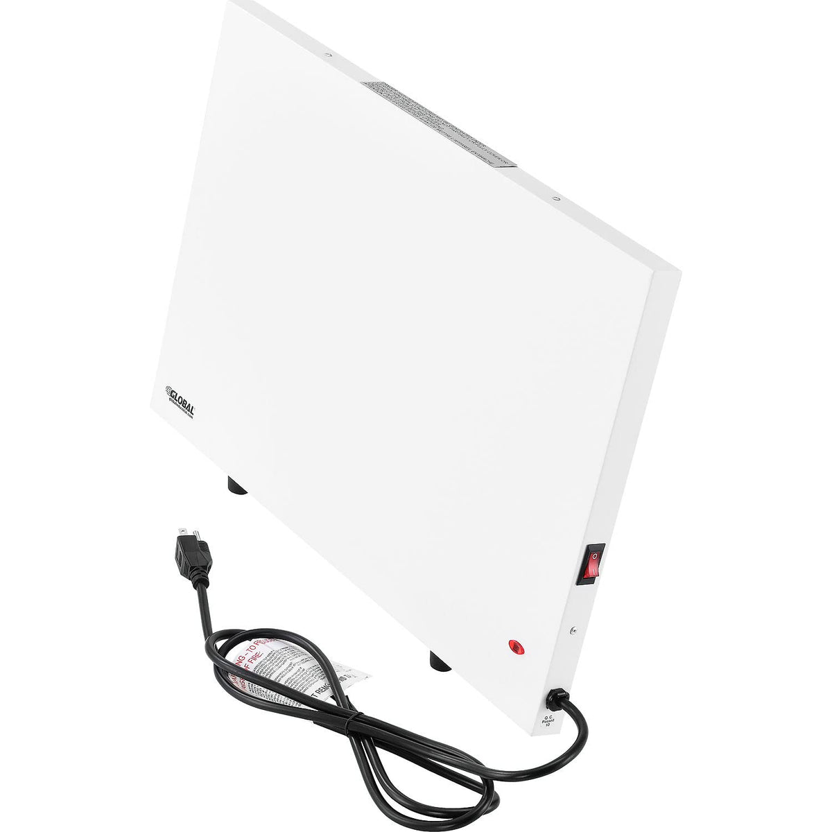Under the Desk Radiant Panel Heater by Global Industrial – 1.06"L x 22.44"W x 14.88"H, Cold Rolled Steel, White, Model PH-808