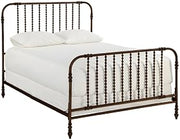 Starlight Canyon Home Metal Platform Bed with Curved Corners and Distressed Finish, Queen Bed Frame with Slatted Base for Guest Bedroom