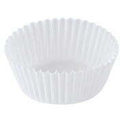 53-34000 3 1/2 inch Fluted-Bakery Fluted Bake Cup - Bottom Width 1-5/8 inch x Wall Height 15/16 inch by Hoffmaster – Paper, White, Model 610010