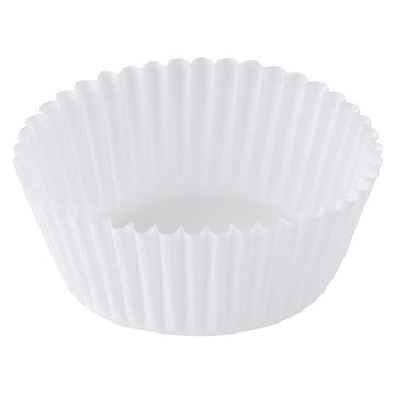 53-34000 3 1/2 inch Fluted-Bakery Fluted Bake Cup - Bottom Width 1-5/8 inch x Wall Height 15/16 inch by Hoffmaster – Paper, White, Model 610010