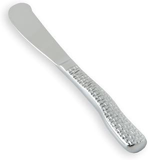 Fortessa Cestino 18/10 Stainless Steel Flatware Solid Handle Butter Knife, Set of 12, Silver