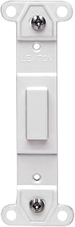 Leviton Toggle Plastic adapter plate, Blank Toggle No Hole, 80700-W, White