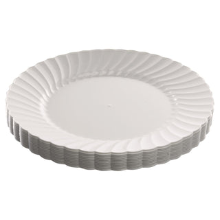 Classicware Plastic Dinnerware by WNA – Plastic, White, Pack of 180, Model WNARSCW91512W