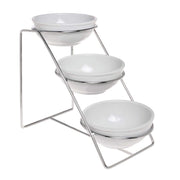 3-Tier Wire Bowl Holder - Chrome by HUBERT – Wire, Silver, Model 62629