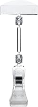 HUBERT Clip On Signholder Clear Plastic Extended Height - 6" H, 6 per Bag