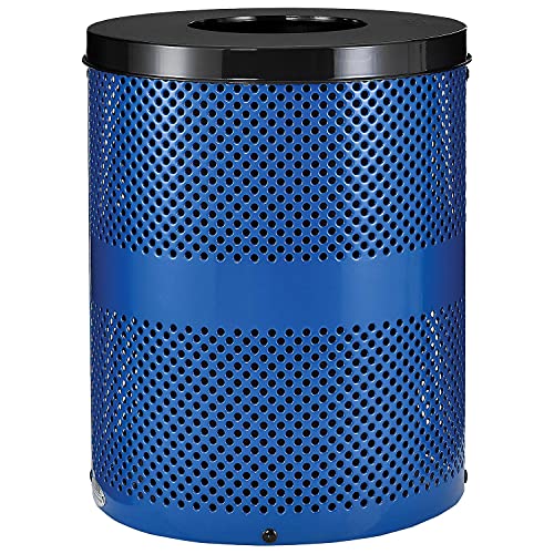 Global Industrial Blue / Industrial / 36.0 gallons Outdoor Trash Cans