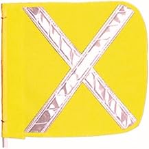 Checkers Heavy Duty Replacement 12" Yellow with White X Warning Whip Safety