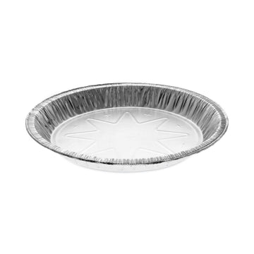 Round Aluminum Carryout Containers, 10" Diameter X 1.09"H, Silver, 400/Carton