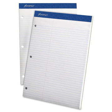 20345 Double Sheets Pad by Ampad – 8 1/2" x 11 3/4", paper, White, Model 20-345