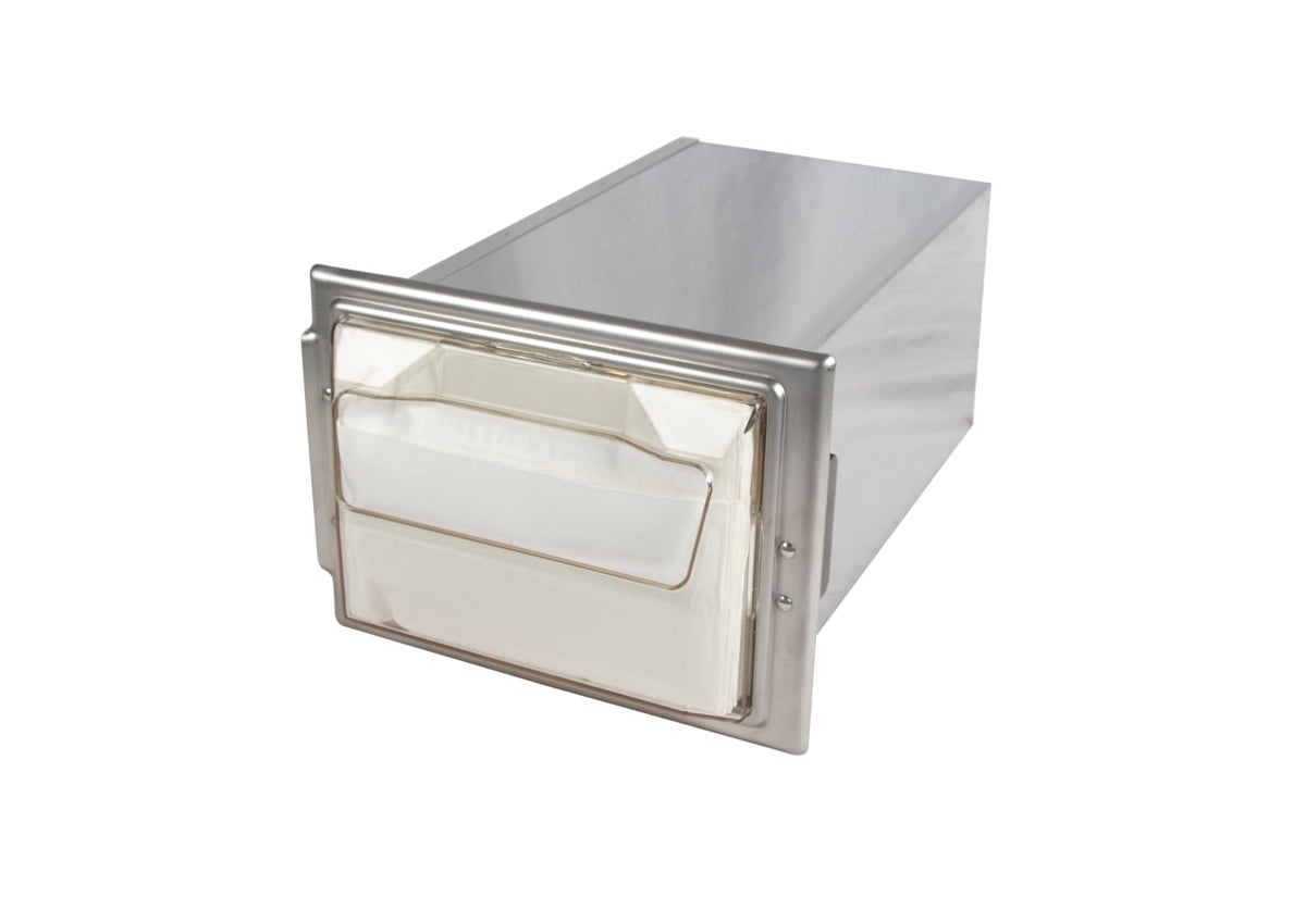 In-Counter Napkin Dispensers by San Jamar – Stainless Steel, Clear, Model H2001CLSS