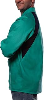 Tillman 6360 30" 9 oz. Green Cotton w/FR Indura Fabric Welding Jacket, 3X-Large