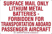 Labelmaster L540 USPS Lithium Metal Battery Marking, Paper, 4" x 6" (Pack of 500)