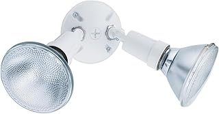 Lithonia Lighting Adjustable Twin Par Flood Light Holder, 120V, White