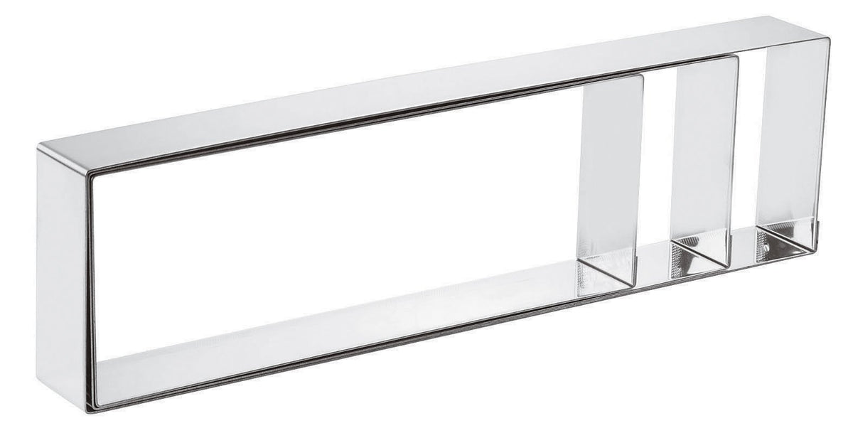 World Cuisine Rectangular Tart Ring by PADERNO – 13 3/4" x 3 5/8", Stainless Steel, Gray, Model 47546-43