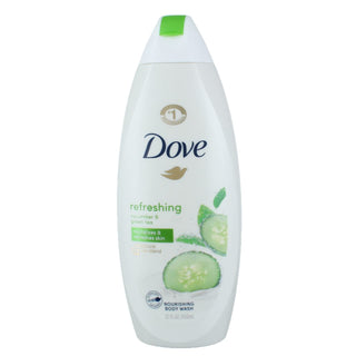 Go Fresh Cool Moisture Body Wash With Nutriummoist by Dove – 24 Fl Oz (Pack of 6), Cucumber and Green Tea, Pack of 6, Model U-BB-1508