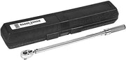 KLEIN TOOLS 57010 1/2-Inch Square Drive Torque Wrench, Micro-Adjustable Ratchet Head, 30 to 250-Foot-Pound